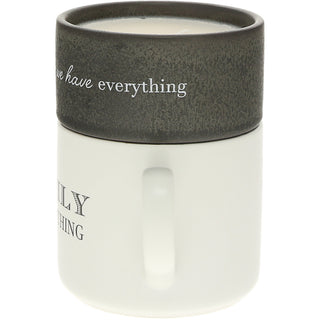 Family Stacking Mug and Candle Set 100% Soy Wax Scent: Tranquility