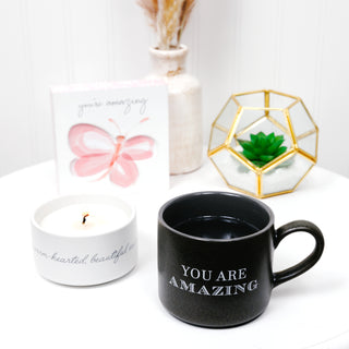 Amazing Stacking Mug and Candle Set 100% Soy Wax Scent: Tranquility