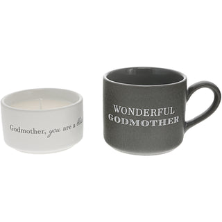 Godmother Stacking Mug and Candle Set 100% Soy Wax Scent: Tranquility