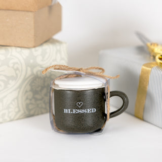 Blessed 2 oz Mini Mug 100% Soy Wax Candle Scent: Tranquility