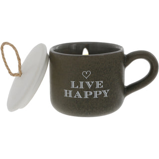 Live Happy 2 oz Mini Mug 100% Soy Wax Candle
Scent: Tranquility