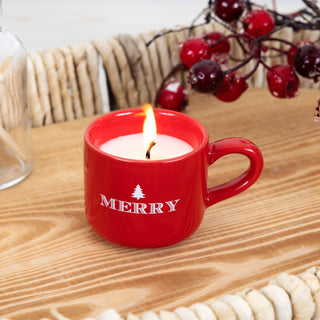 Merry 2 oz Mini Mug 100% Soy Wax Candle
Scent: Balsam Fir