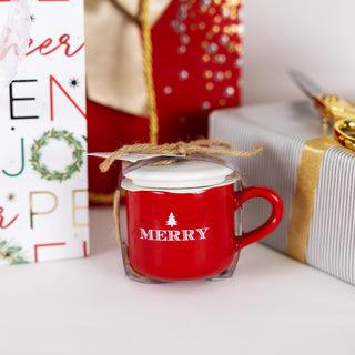 Merry 2 oz Mini Mug 100% Soy Wax Candle
Scent: Balsam Fir