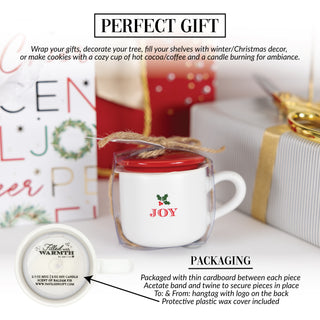 Joy 2 oz Mini Mug 100% Soy Wax Candle
Scent: Balsam Fir