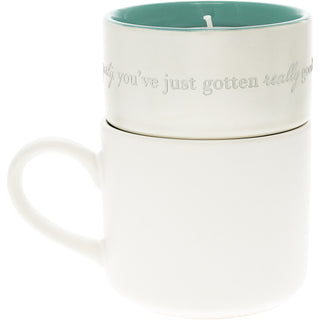 30 Stacking Mug and Candle Set 100% Soy Wax Scent: Tranquility