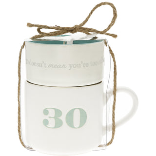 30 Stacking Mug and Candle Set 100% Soy Wax Scent: Tranquility