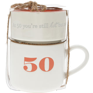 50 Stacking Mug and Candle Set 100% Soy Wax Scent: Tranquility