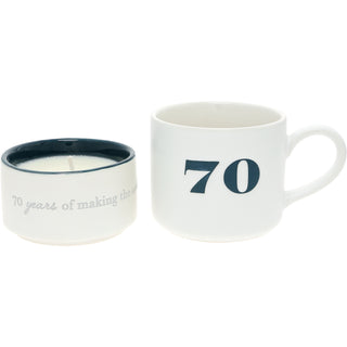 70 Stacking Mug and Candle Set 100% Soy Wax Scent: Tranquility