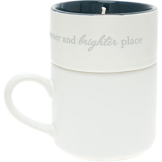 70 Stacking Mug and Candle Set 100% Soy Wax Scent: Tranquility