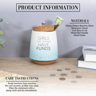 Girls 6.5" Ceramic Savings Bank