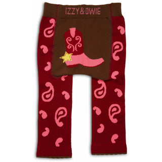 Red and Pink Cowgirl 6-12 Month Baby Leggings