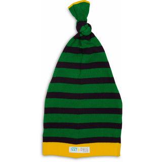 Dark Green and Navy Stripe 0-12 Month Baby Hat