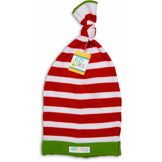 Red and White Stripe 0-12 Month Baby Hat