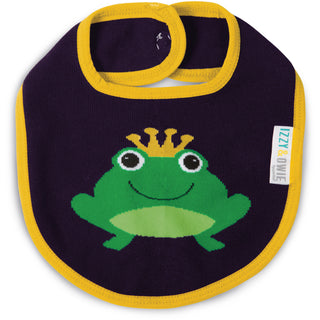 Green and Navy Froggy Baby Bib