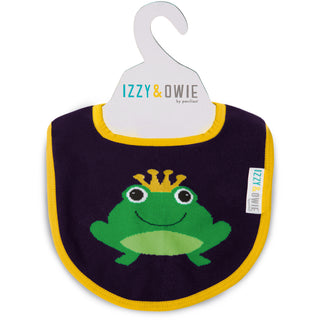 Green and Navy Froggy Baby Bib