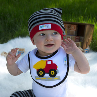 Red and Yellow Truck Baby Bib