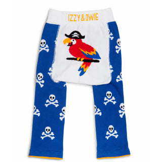 Blue Pirate Parrot 6-12 Months Baby Leggings