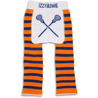 Orange and Blue Lacrosse Baby Leggings