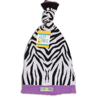 Purple Zebra One Size Fits All Baby Hat