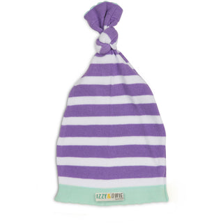 Blue and Lavender Stripe One Size Fits All Baby Hat