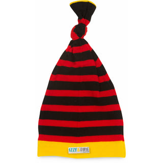 Red and Black Stripe One Size Fits All Baby Hat