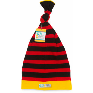 Red and Black Stripe One Size Fits All Baby Hat