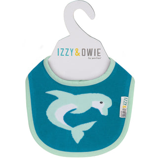 Blue Dolphin  Baby Bib