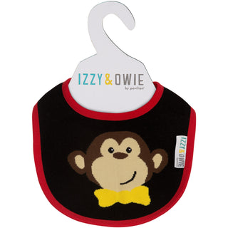 Red and Black Monkey  Baby Bib