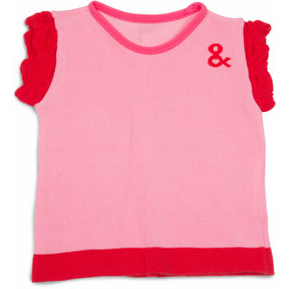 Pink and Coral  Ruffle T-Shirt