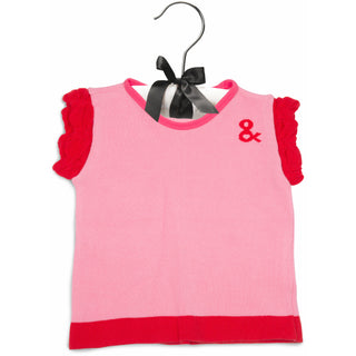 Pink and Coral 6-12 Months Ruffle T-Shirt
