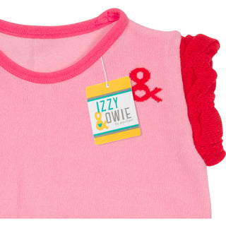 Pink and Coral 6-12 Months Ruffle T-Shirt