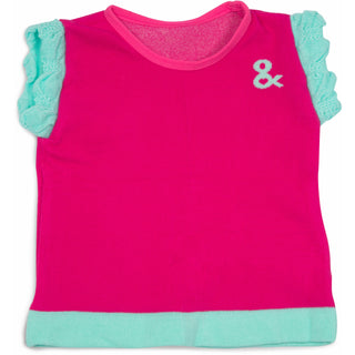 Magenta & Mint 6-12 Months Ruffle T-Shirt