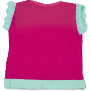 Magenta & Mint 6-12 Months Ruffle T-Shirt