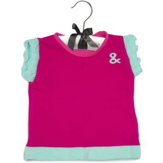 Magenta & Mint 6-12 Months Ruffle T-Shirt