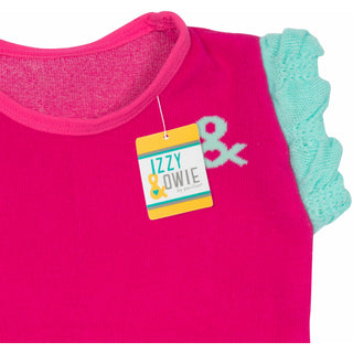 Magenta & Mint 6-12 Months Ruffle T-Shirt