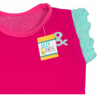 Magenta & Mint 6-12 Months Ruffle T-Shirt