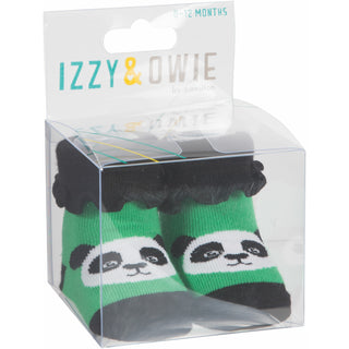 Bamboo Green Panda 0-12 Sock