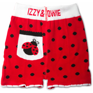 Red and Black Ladybug 6-12 Months Baby Shorts
