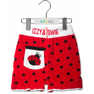 Red and Black Ladybug 6-12 Months Baby Shorts