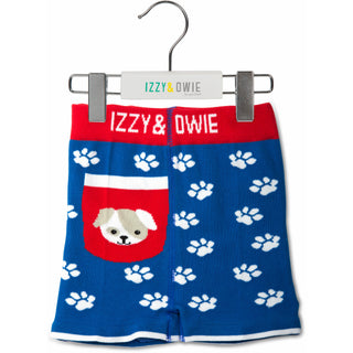 Red and Blue Puppy 6-12 Months Baby Shorts