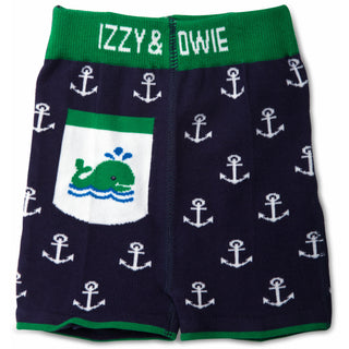 Blue and Green Whale 2T-3T Toddler Shorts