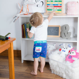 Blue and Pink Whale 6-12 Months Baby Shorts