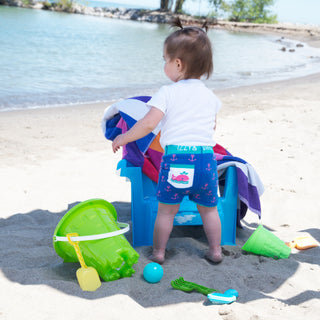 Blue and Pink Whale 6-12 Months Baby Shorts