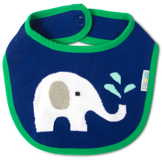 Blue & Green Elephant Baby Bib