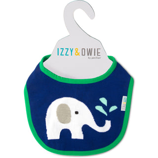 Blue & Green Elephant Baby Bib