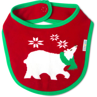 Christmas Polar Bear Baby Bib