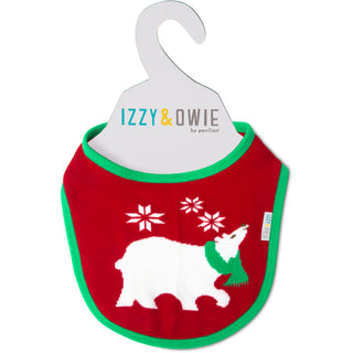 Christmas Polar Bear Baby Bib