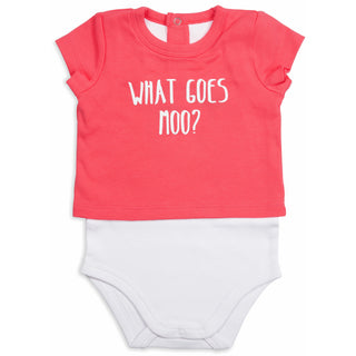 Pink Cow 6-12 Months Shw-onesie