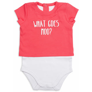 Pink Cow 6-12 Months Shw-onesie