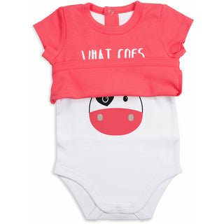 Pink Cow 6-12 Months Shw-onesie